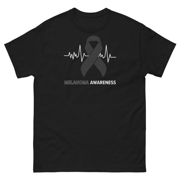 Melanoma Awareness Heartbeat Tee - JohnVsGBMBlackS