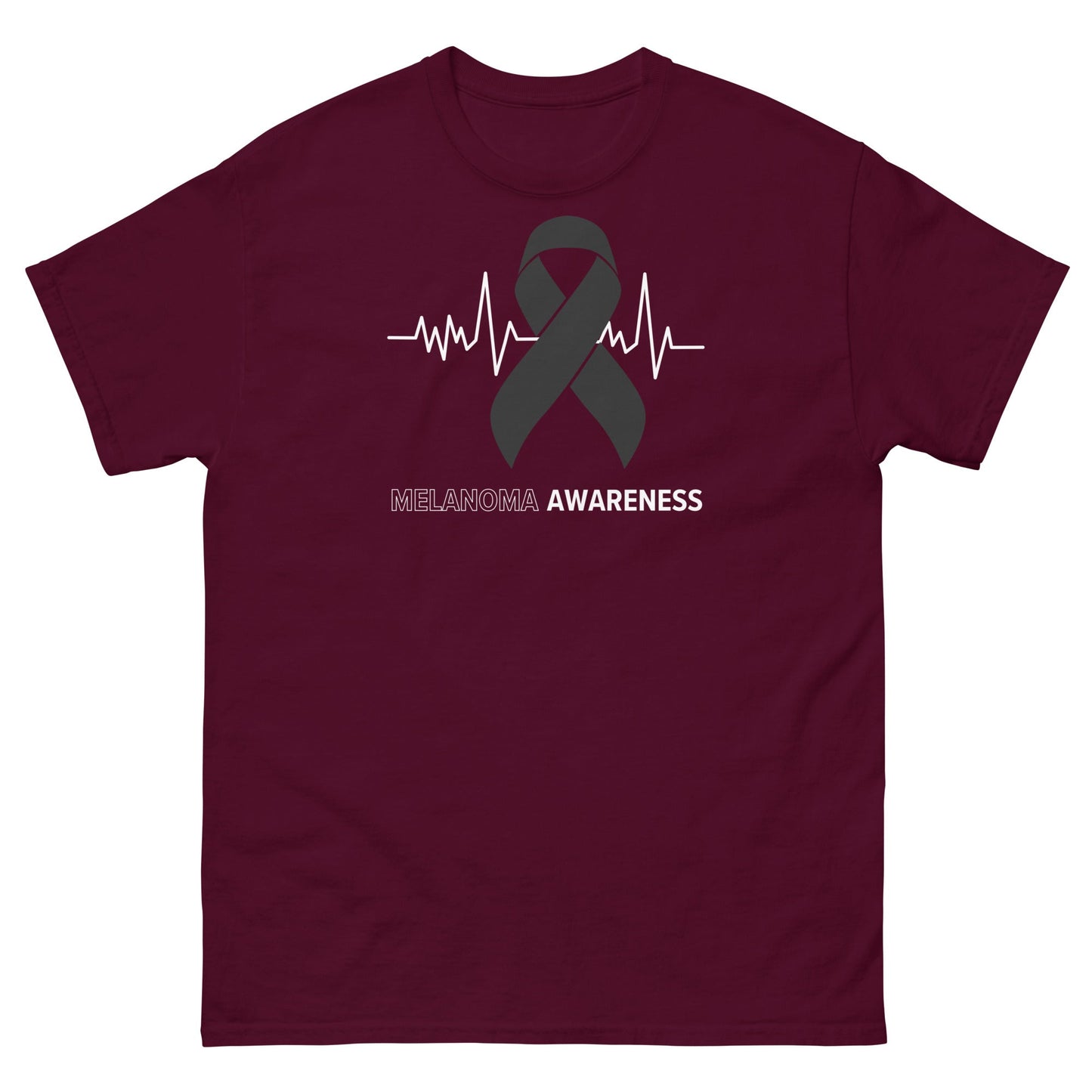 Melanoma Awareness Heartbeat Tee - JohnVsGBMMaroonS