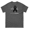 Melanoma Awareness Heartbeat Tee - JohnVsGBMDark HeatherS