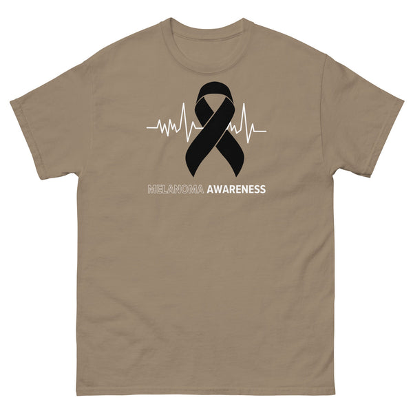 Melanoma Awareness Heartbeat Tee - JohnVsGBMBrown SavanaS