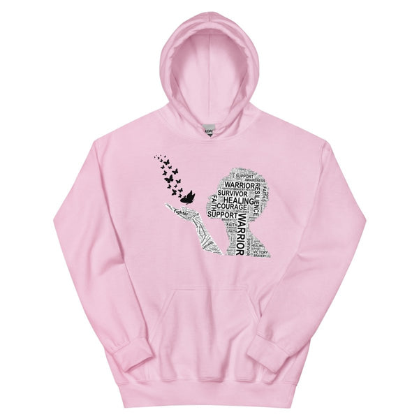 Melanoma Butterfly Hoodie - JohnVsGBMLight PinkS