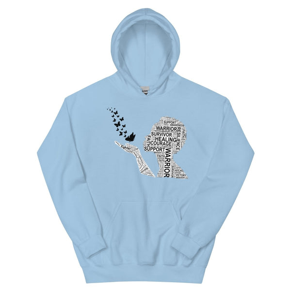 Melanoma Butterfly Hoodie - JohnVsGBMLight BlueS