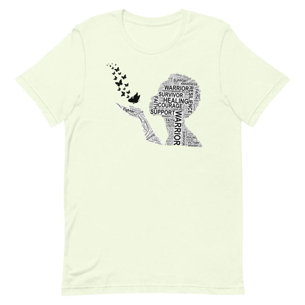 Melanoma Cancer Butterfly Tee - JohnVsGBMCitronXS