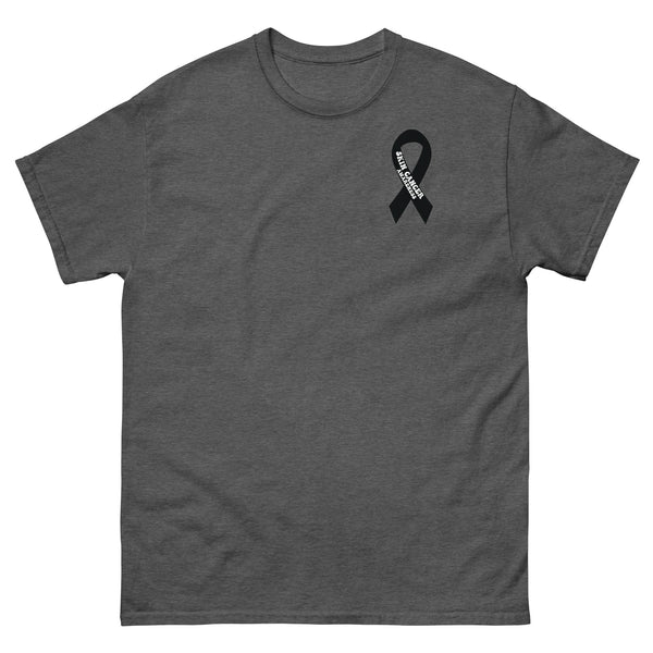 Melanoma Cancer Ribbon Tee - JohnVsGBMDark HeatherS