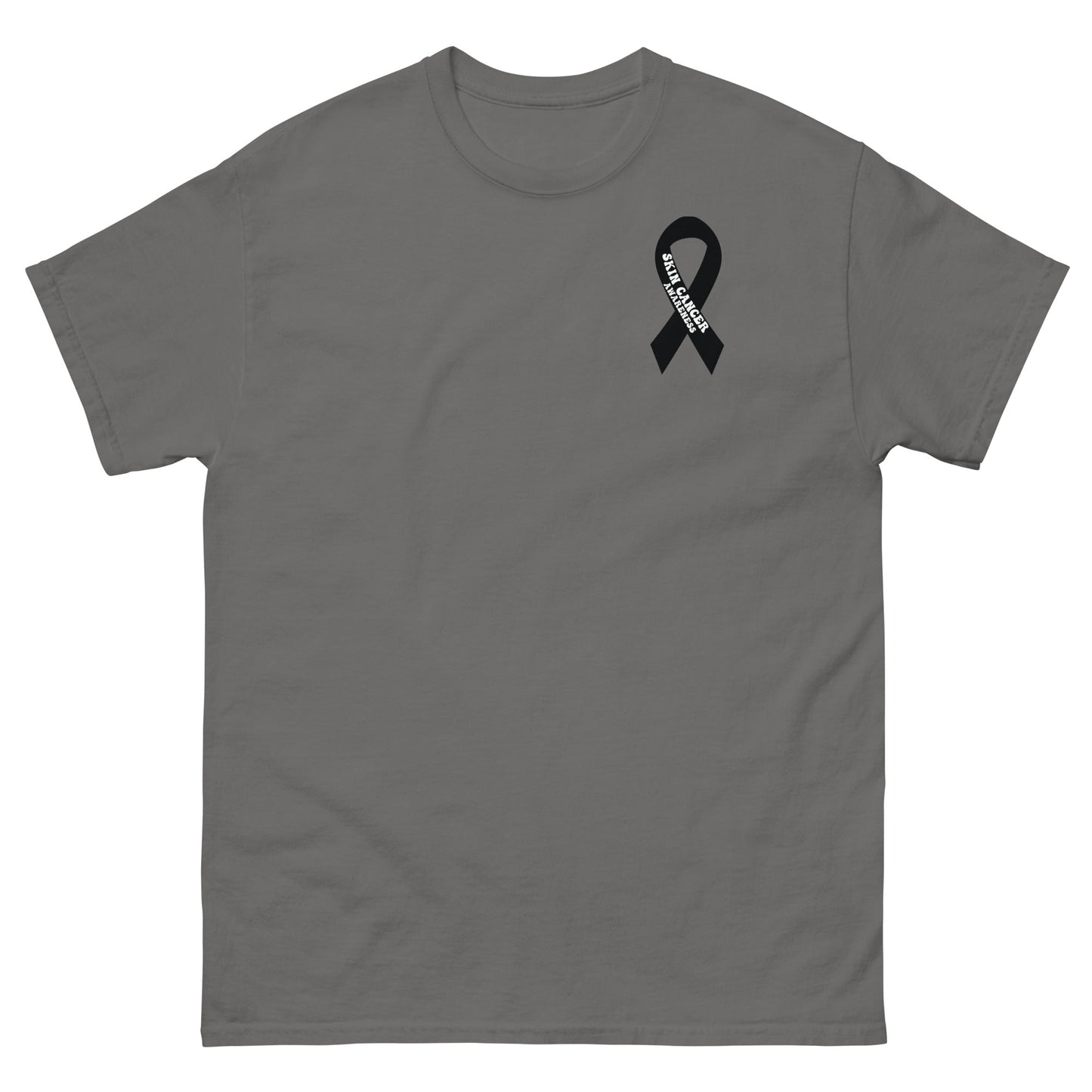 Melanoma Cancer Ribbon Tee - JohnVsGBMCharcoalS