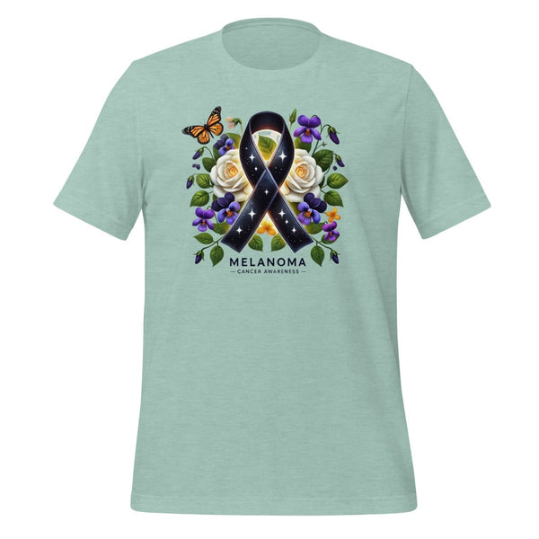 Melanoma Cancer Spring Tee - JohnVsGBMHeather Prism Dusty BlueS