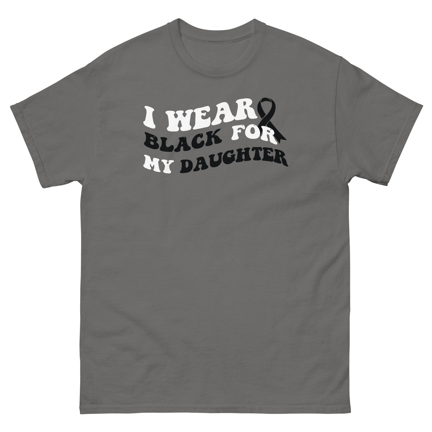 Melanoma I Wear Black for my Daughter Tee - JohnVsGBMCharcoalS