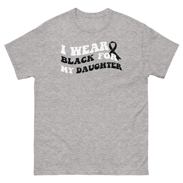 Melanoma I Wear Black for my Daughter Tee - JohnVsGBMSport GreyS