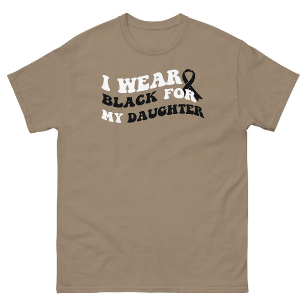 Melanoma I Wear Black for my Daughter Tee - JohnVsGBMBrown SavanaS