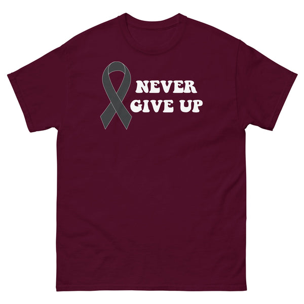 Melanoma Never Give Up Tee - JohnVsGBMMaroonS