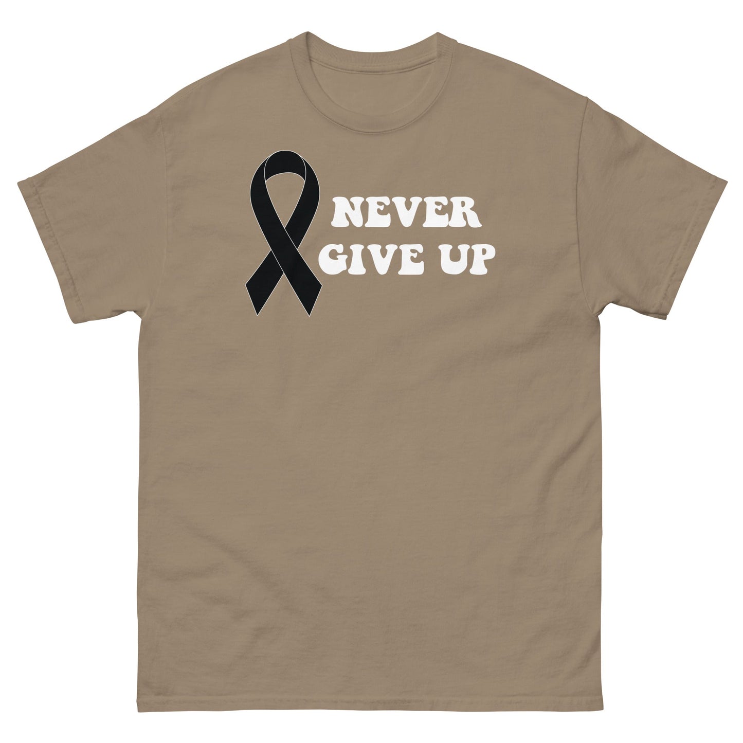 Melanoma Never Give Up Tee - JohnVsGBMBrown SavanaS