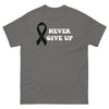 Melanoma Never Give Up Tee - JohnVsGBMCharcoalS