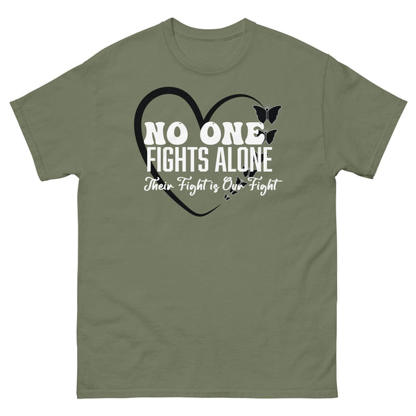 Melanoma No One Fights Alone Tee - JohnVsGBMMilitary GreenS