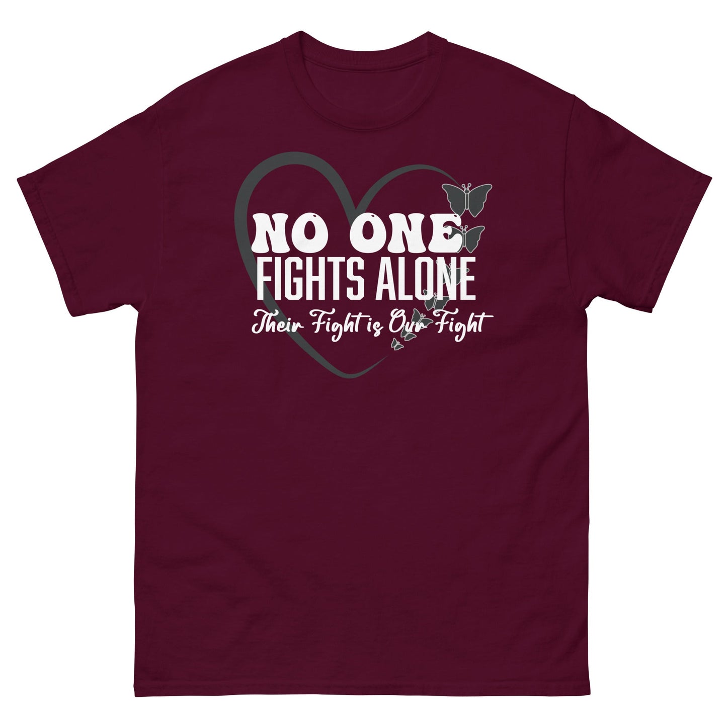 Melanoma No One Fights Alone Tee - JohnVsGBMMaroonS