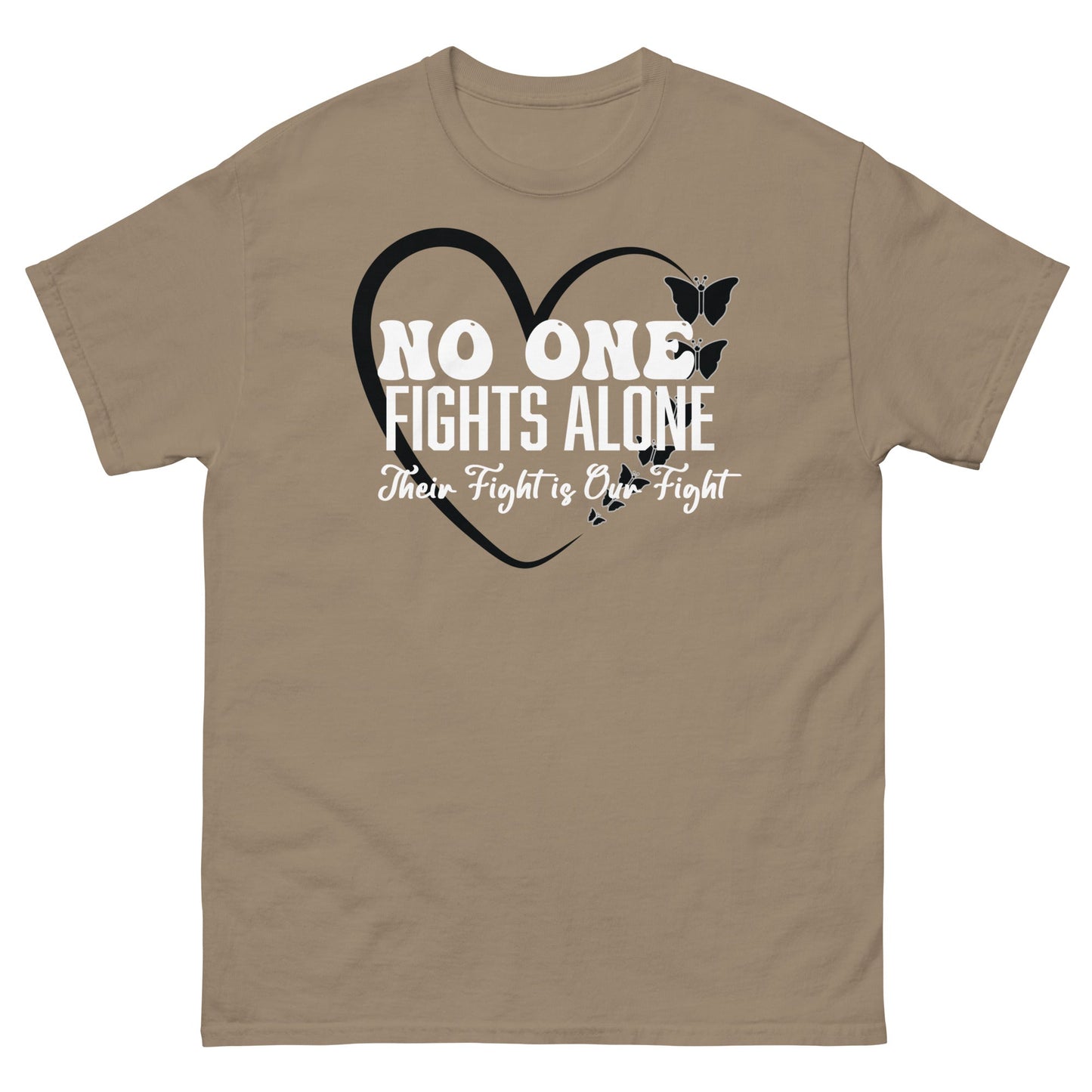 Melanoma No One Fights Alone Tee - JohnVsGBMBrown SavanaS