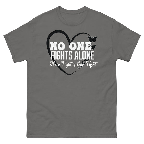 Melanoma No One Fights Alone Tee - JohnVsGBMCharcoalS