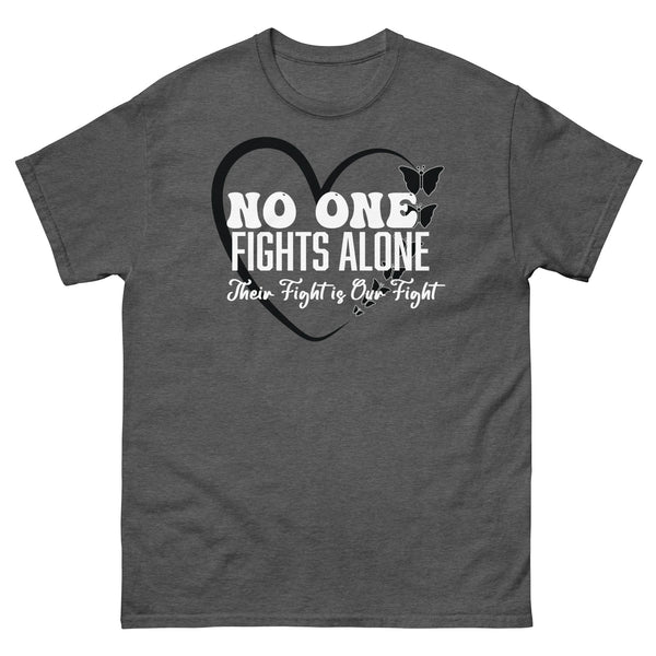 Melanoma No One Fights Alone Tee - JohnVsGBMDark HeatherS