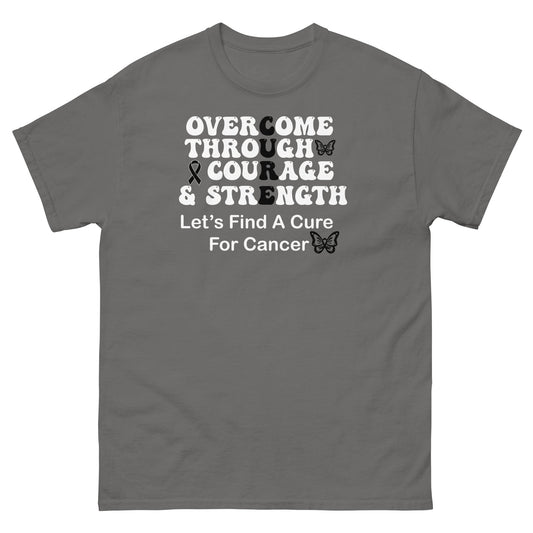 Melanoma Overcome Courage Tee - JohnVsGBMCharcoalS