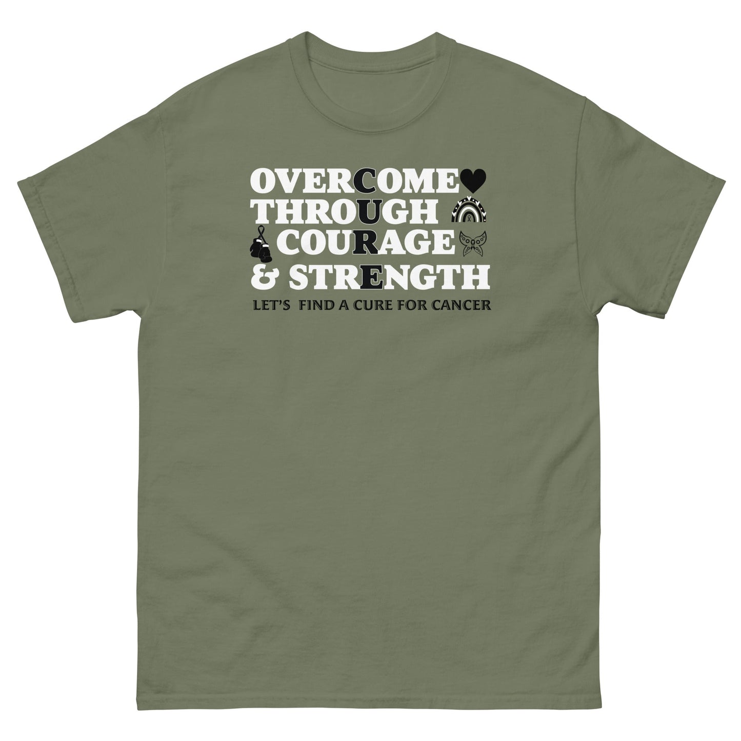 Melanoma Overcome Tee - JohnVsGBMMilitary GreenS