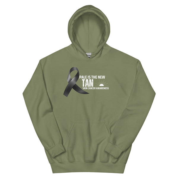 Melanoma Pale is The New Tan Hoodie - JohnVsGBMMilitary GreenS