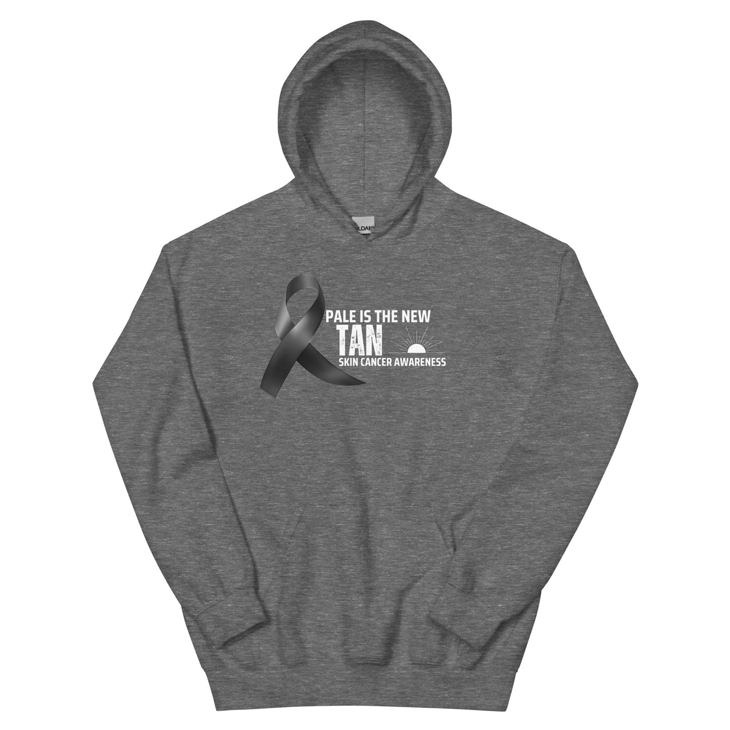 Melanoma Pale is The New Tan Hoodie - JohnVsGBMGraphite HeatherS