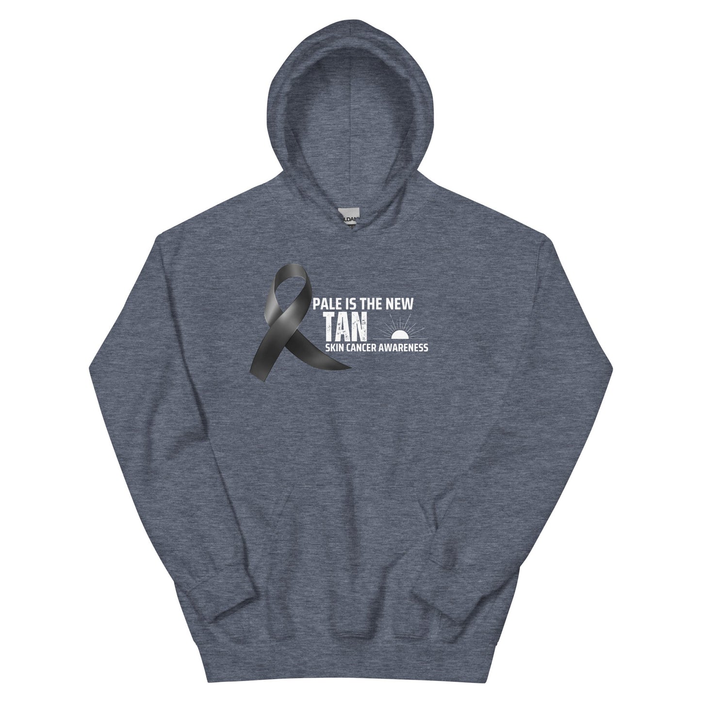 Melanoma Pale is The New Tan Hoodie - JohnVsGBMHeather Sport Dark NavyS