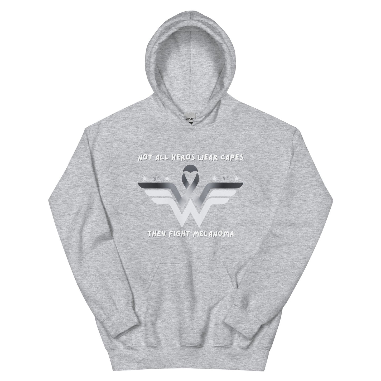 Melanoma Superhero Hoodie - JohnVsGBMSport GreyS