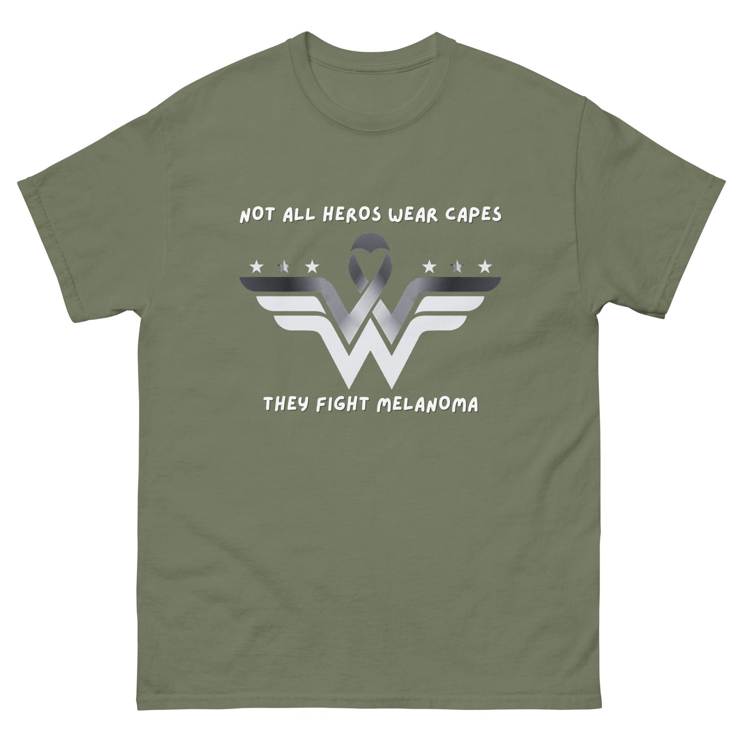 Melanoma Superhero Tee - JohnVsGBMMilitary GreenS