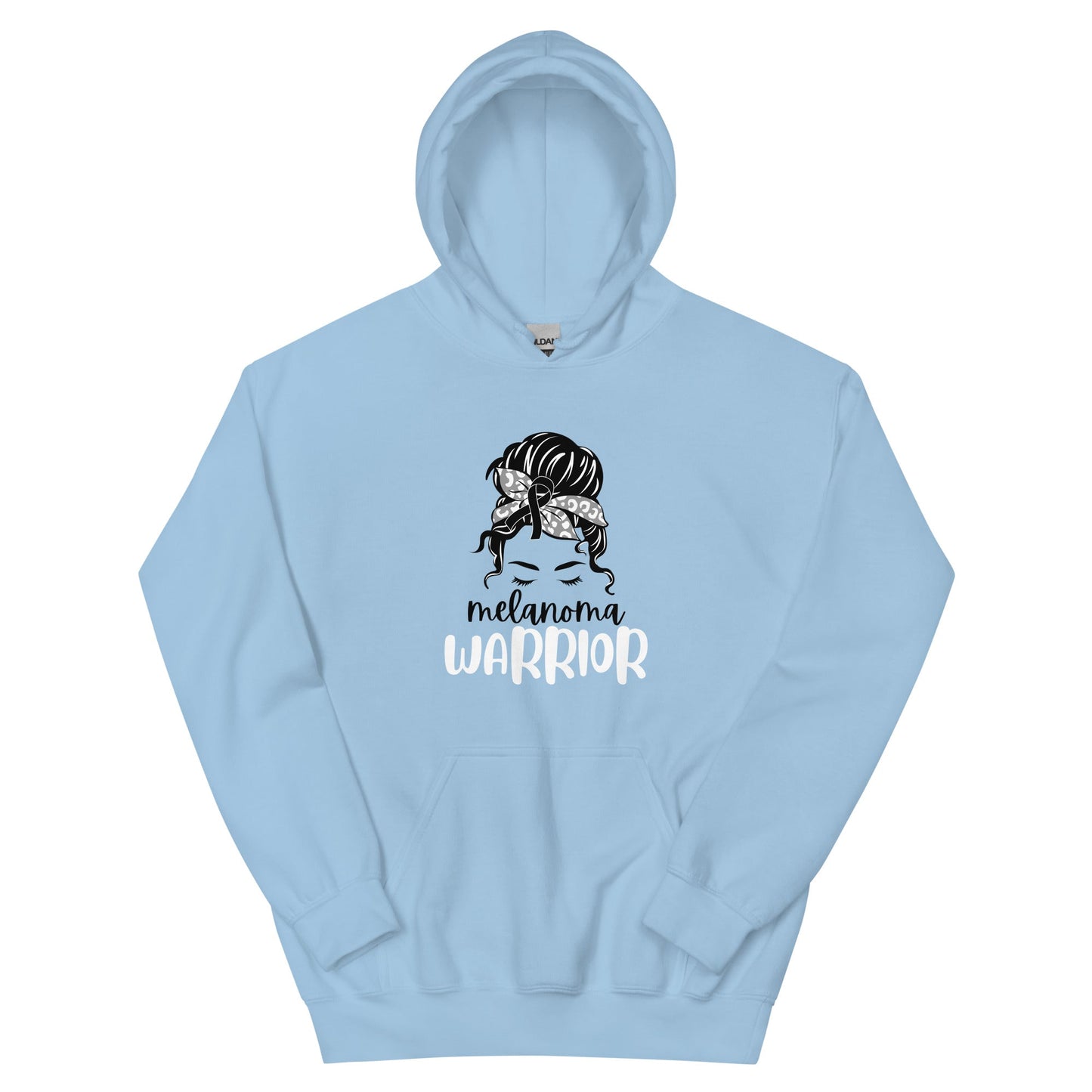 Melanoma Warrior Bow Hair Hoodie - JohnVsGBMLight BlueS