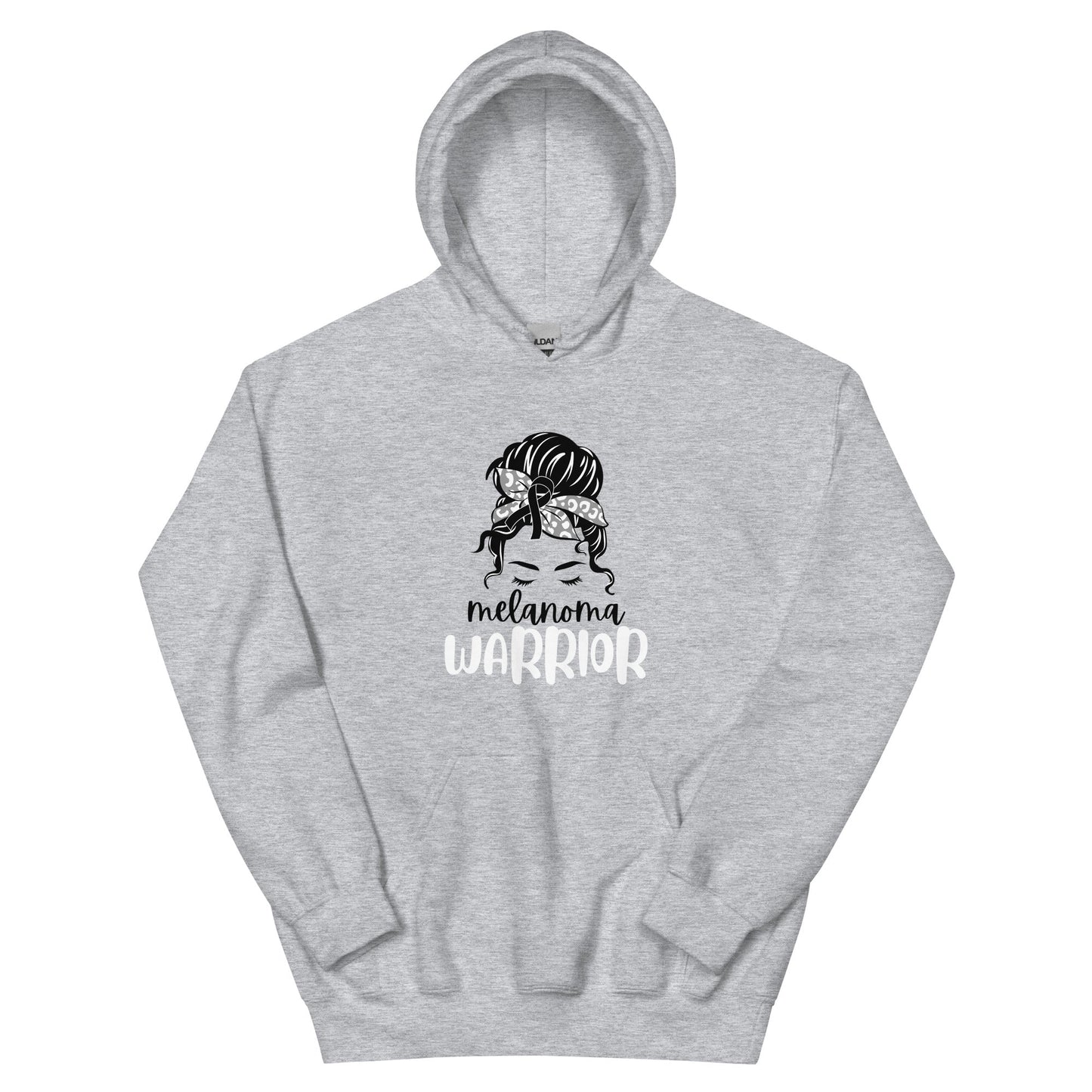 Melanoma Warrior Bow Hair Hoodie - JohnVsGBMSport GreyS