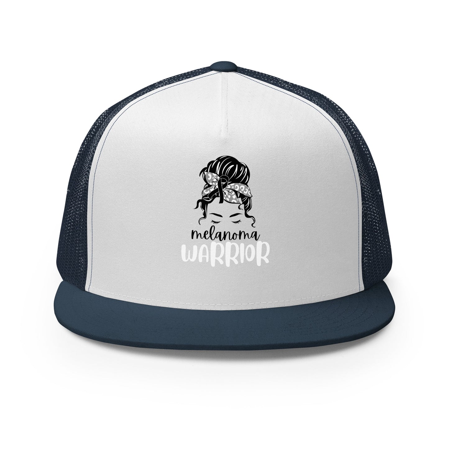 Melanoma Warrior Trucker Cap - JohnVsGBMNavy/ White/ Navy