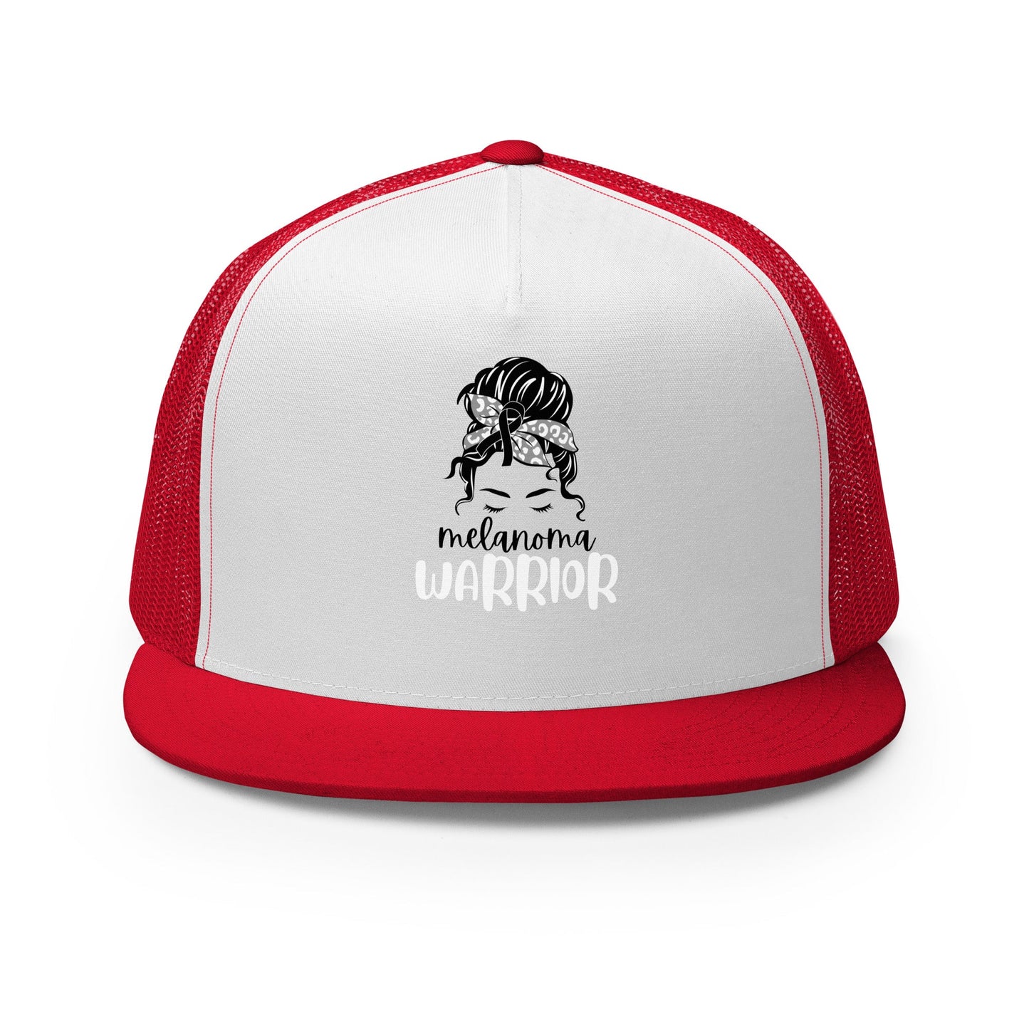 Melanoma Warrior Trucker Cap - JohnVsGBMRed/ White/ Red