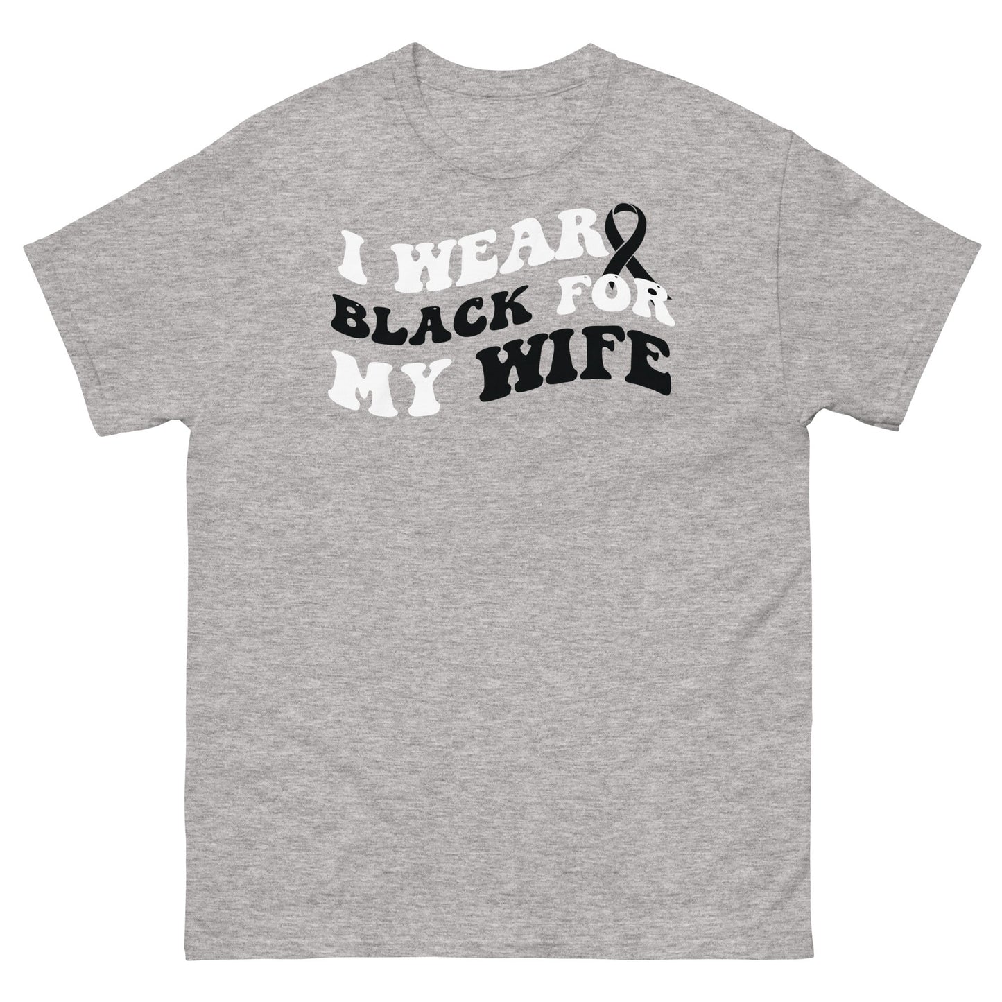 Melanoma Wear Black for Wife Tee - JohnVsGBMSport GreyS