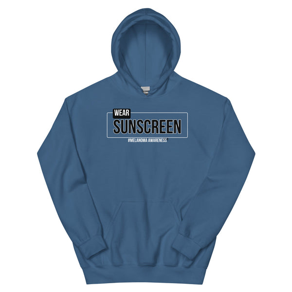 Melanoma Wear Sunscreen Hoodie - JohnVsGBMIndigo BlueS