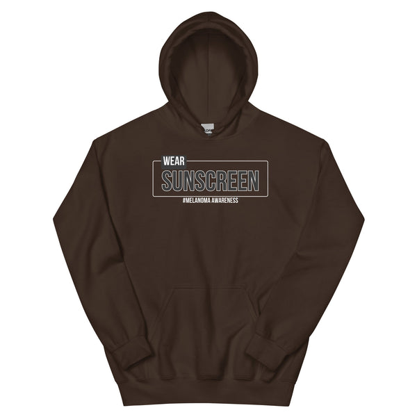 Melanoma Wear Sunscreen Hoodie - JohnVsGBMDark ChocolateS