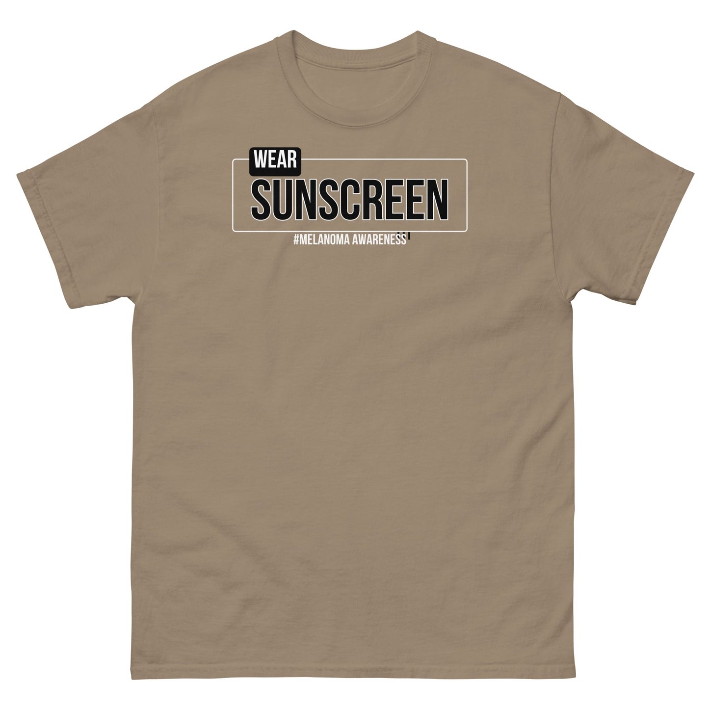 Melanoma Wear Sunscreen Tee - JohnVsGBMBrown SavanaS