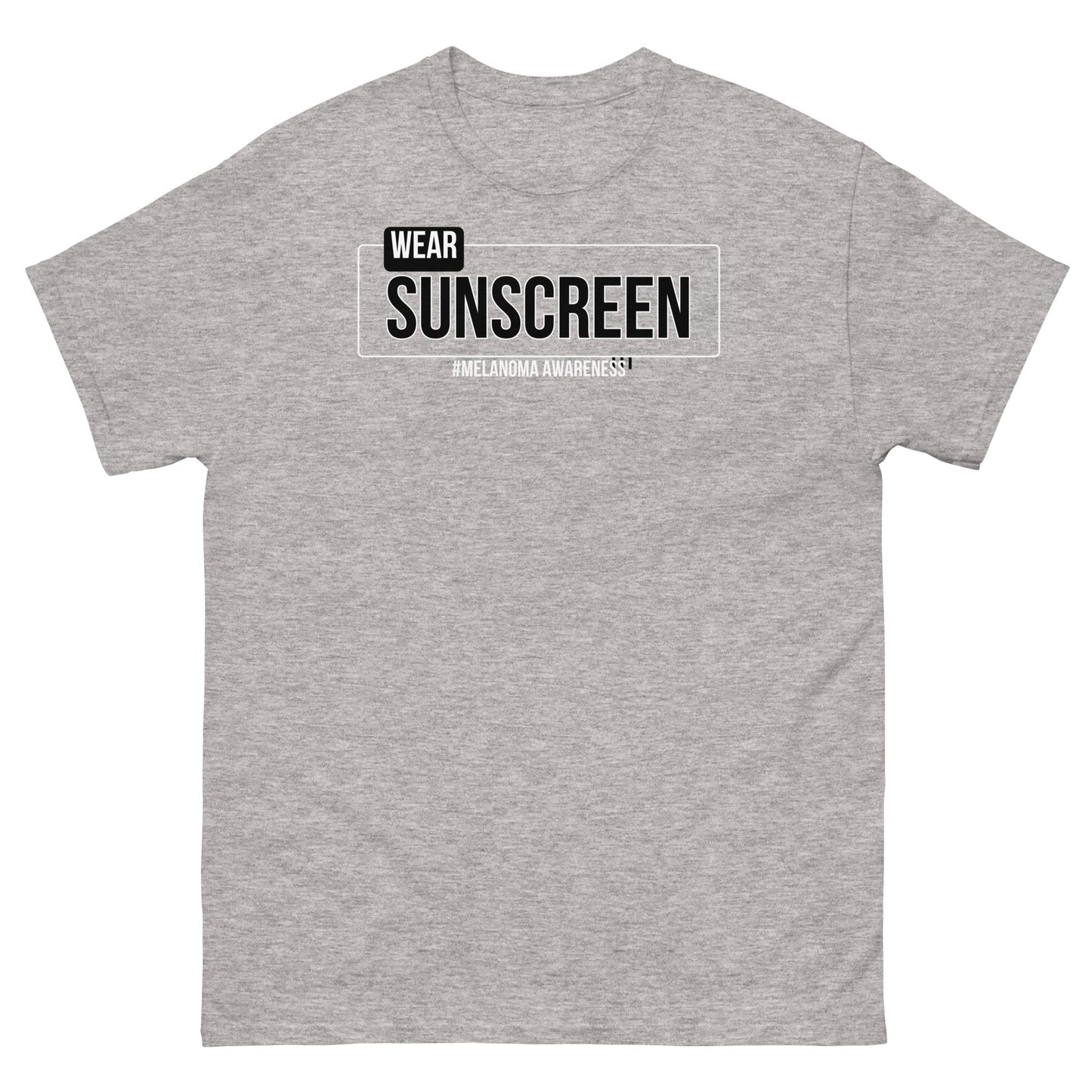 Melanoma Wear Sunscreen Tee - JohnVsGBMSport GreyS