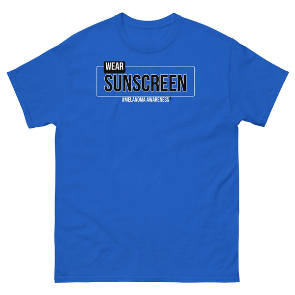 Melanoma Wear Sunscreen Tee - JohnVsGBMRoyalS