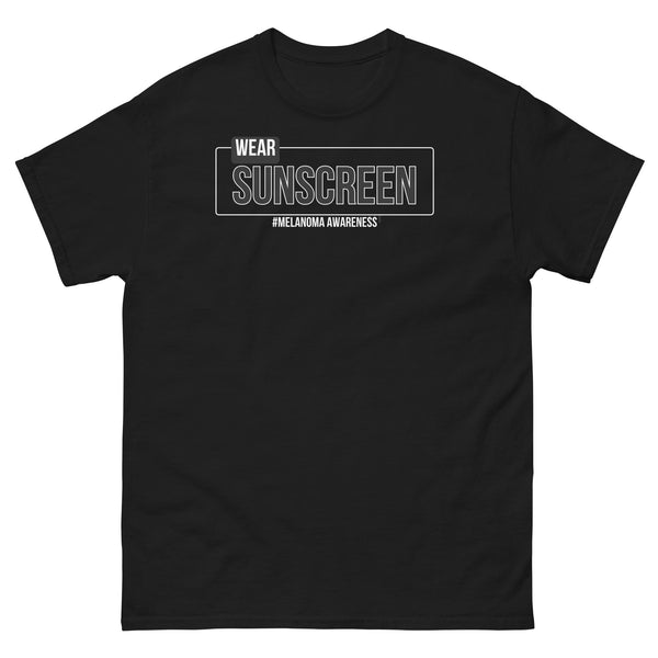 Melanoma Wear Sunscreen Tee - JohnVsGBMBlackS