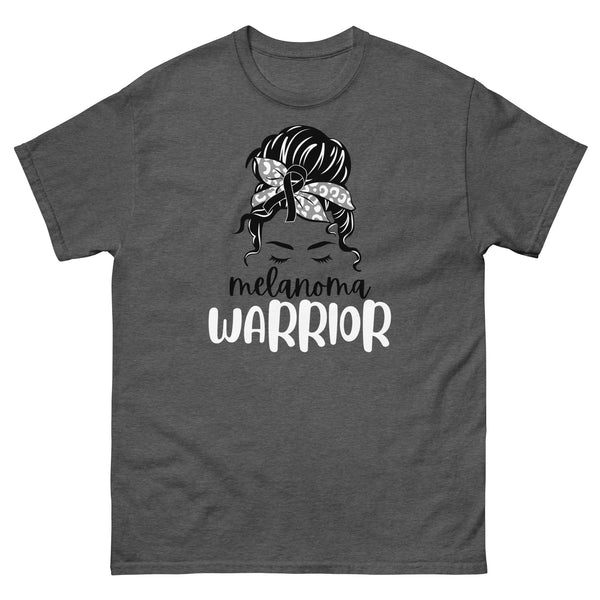 Melanoma Women Warrior Bow Tee - JohnVsGBMDark HeatherS