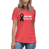 Melanoma Women's Never Tee - JohnVsGBMHeather RedS