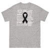 Melanoma Words Tee - JohnVsGBMSport GreyS