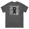 Melanoma Words Tee - JohnVsGBMDark HeatherS