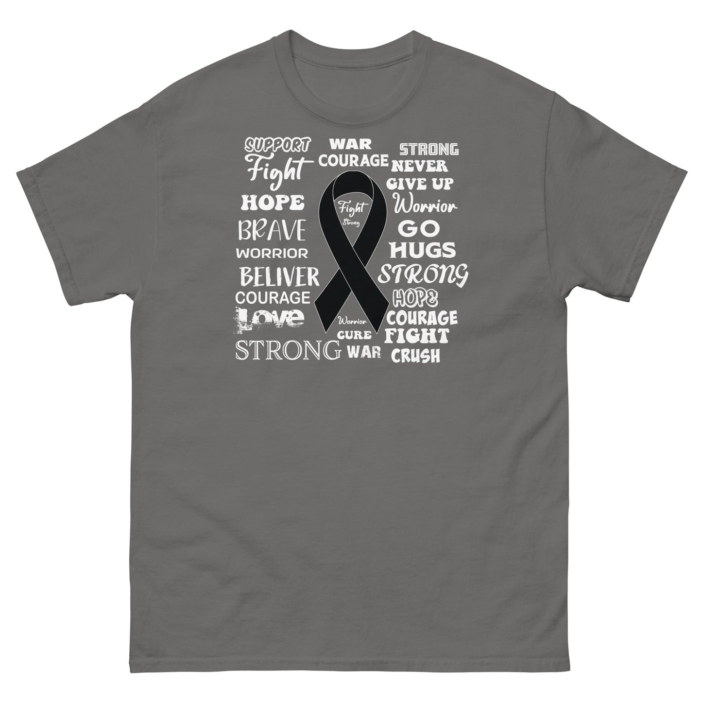 Melanoma Words Tee - JohnVsGBMCharcoalS