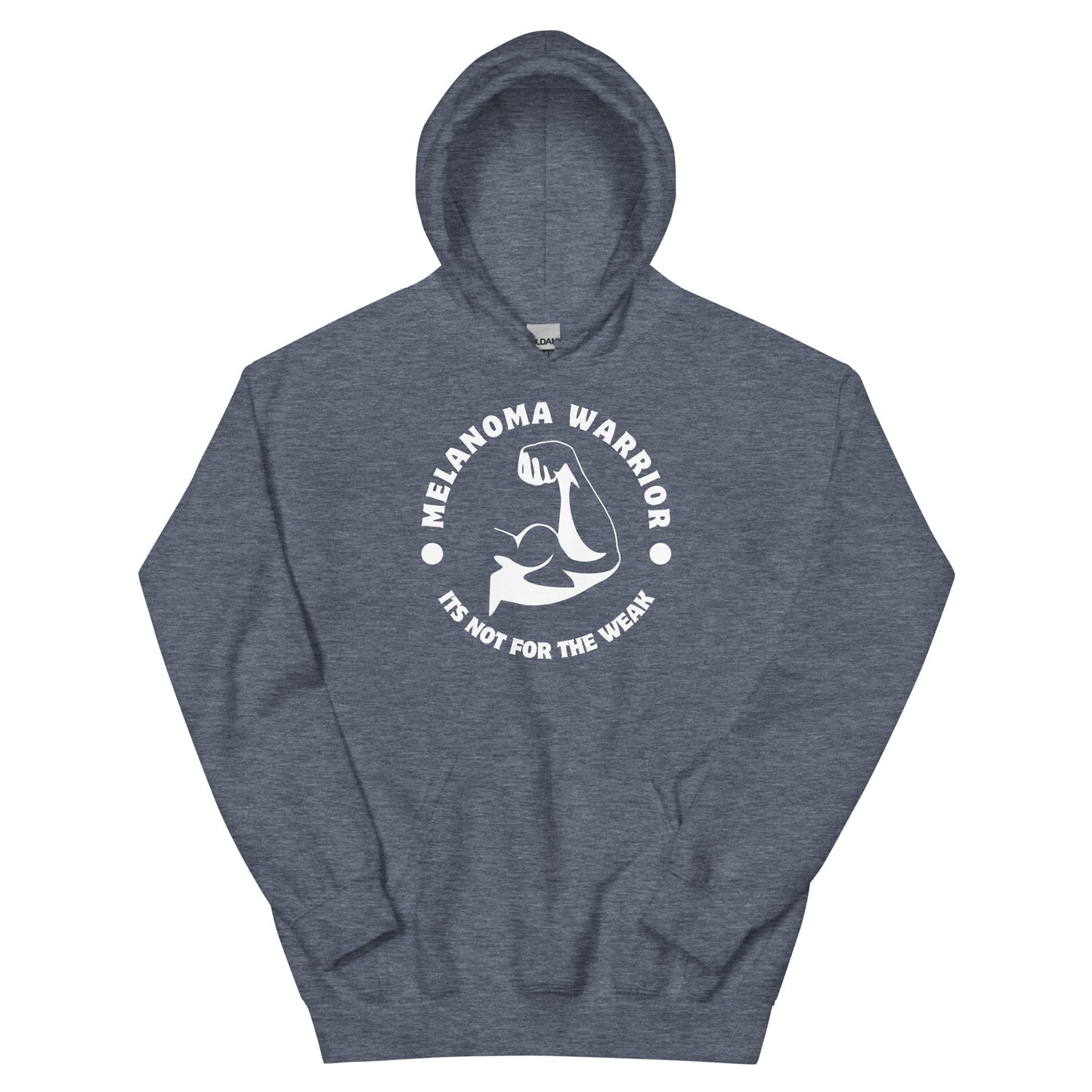 Melanomia Warrior Mans Arm Hoodie - JohnVsGBMHeather Sport Dark NavyS