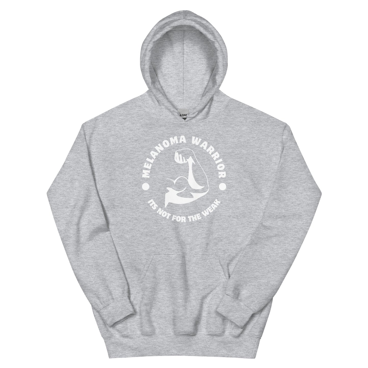 Melanomia Warrior Mans Arm Hoodie - JohnVsGBMSport GreyS