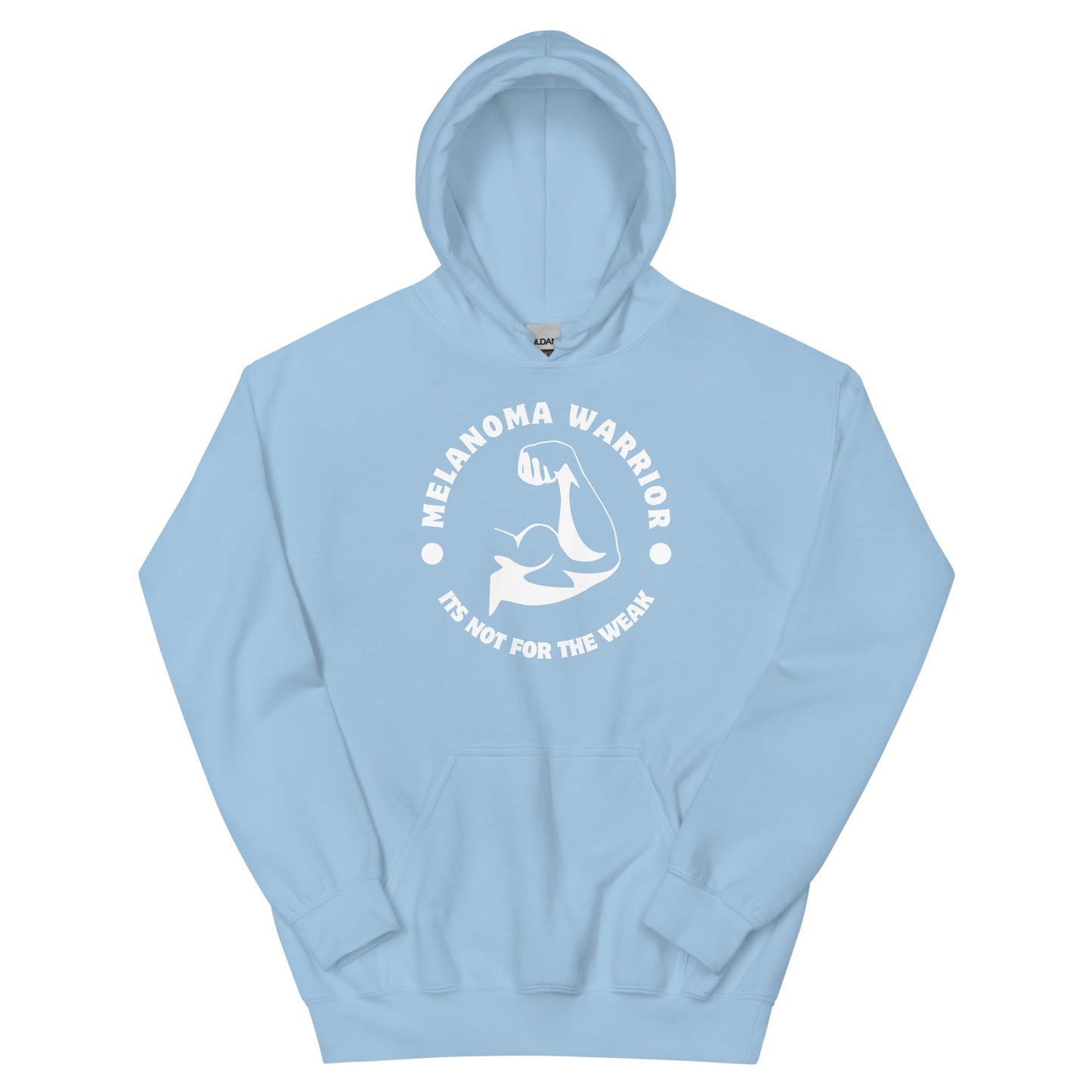 Melanomia Warrior Mans Arm Hoodie - JohnVsGBMLight BlueS