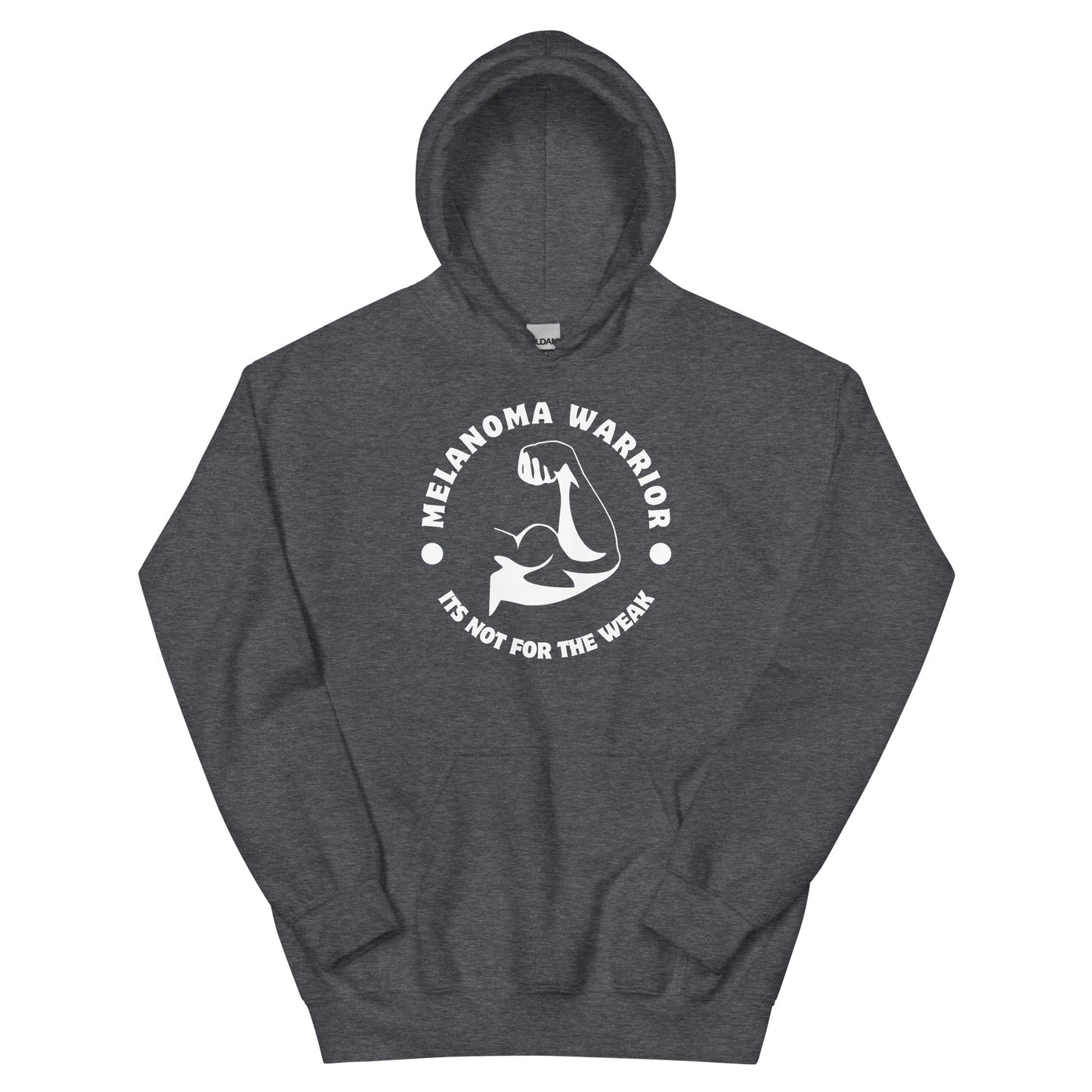 Melanomia Warrior Mans Arm Hoodie - JohnVsGBMDark HeatherS