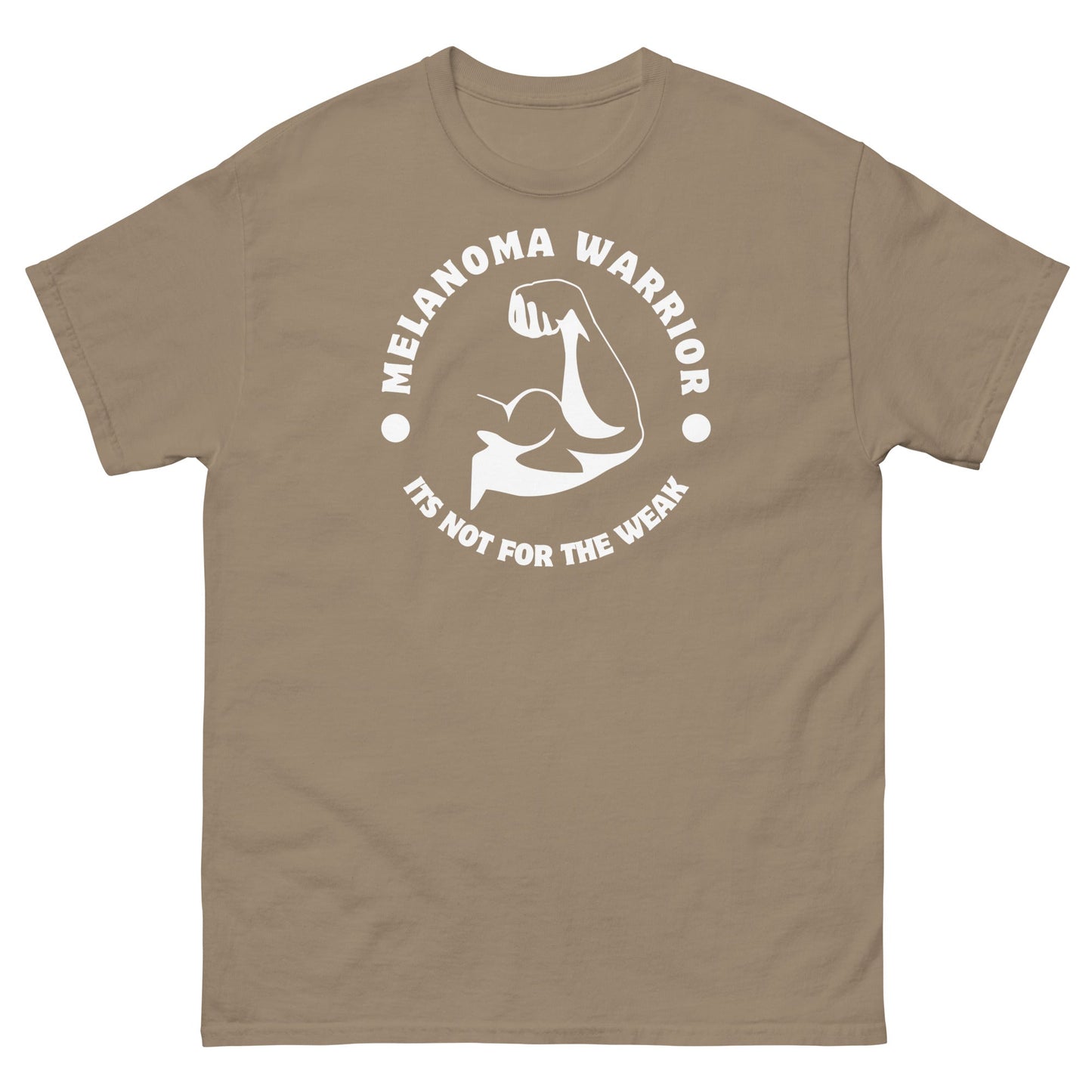 Melanomia Warrior Mans Arm Tee - JohnVsGBMBrown SavanaS