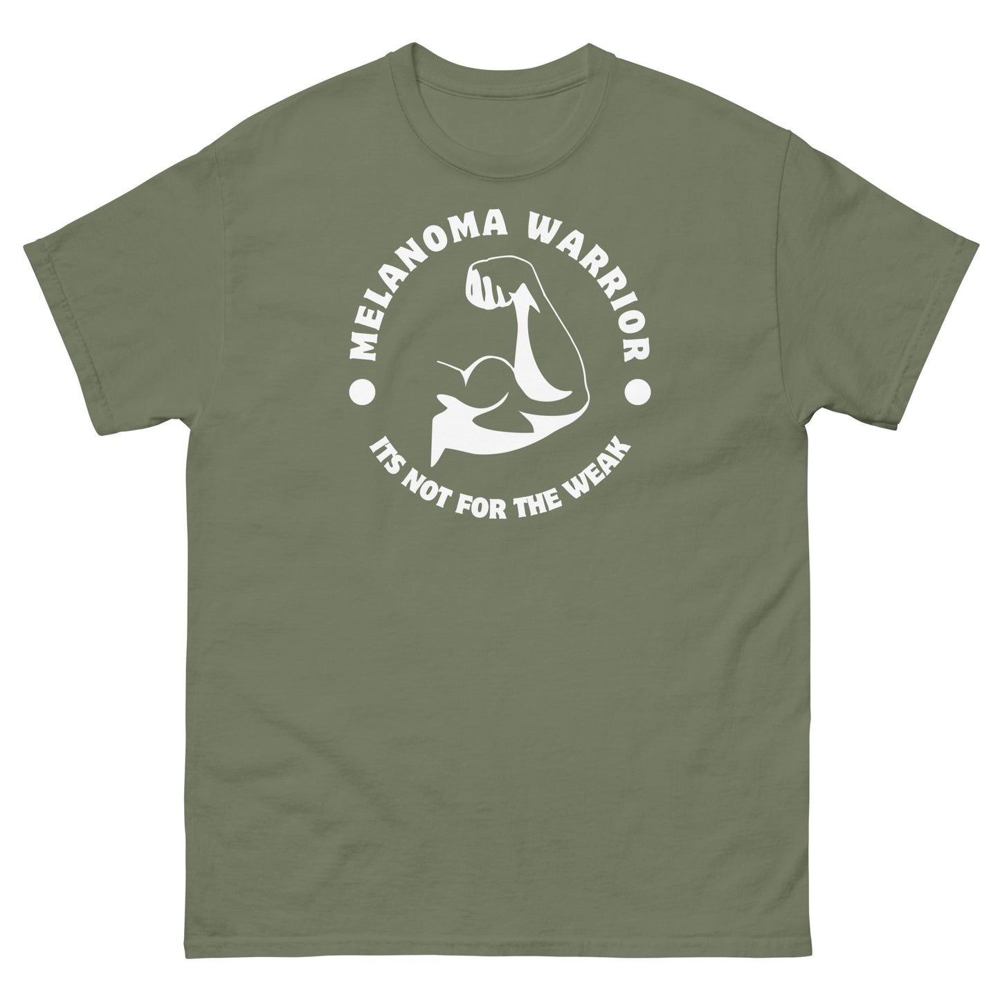 Melanomia Warrior Mans Arm Tee - JohnVsGBMMilitary GreenS